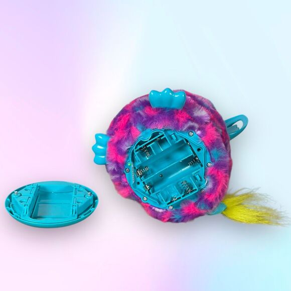 2012 Hasbro Furby Boom Purple Pink & Blue Teal Hearts Talking *Tested & Working - Picture 12 of 16